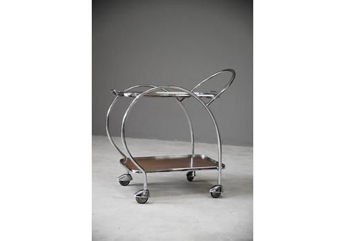 Retro Chrome Cocktail Trolley.