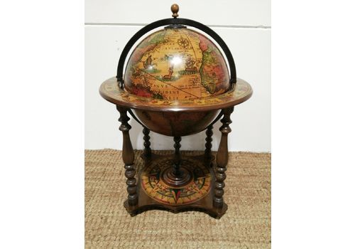 Antique Style Large Drink Globe Bar Globe Drinks Cabinet