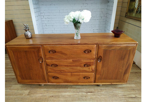 Ercol Windsor Sideboard Tv Cabinet Cupboard Retro Mid Century 1960's Vgc