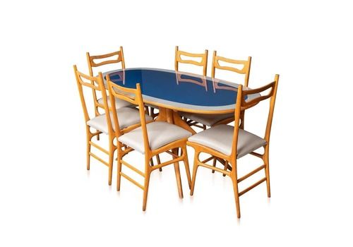 20th Century Italian Beech Table & Set Of Six Chairs C1950