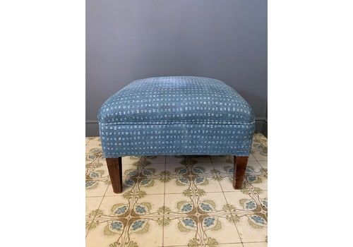 Upholstered Vintage Footstool, Late 20th Century