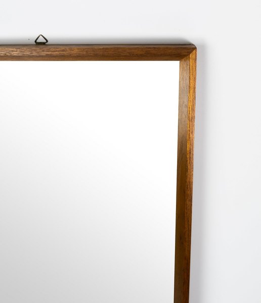 Teak Mirror Of Danish Design From The 1960s. photo furniture