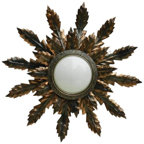 Mid Century Sunburst Wall Light Flush Mount Ceiling Light Spanish