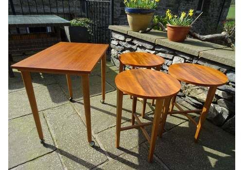 Poul Hundevad Vintage Nest Of Teak Tables For Novy Domov