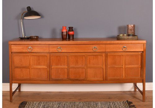 Restored Teak 1960s Retro Nathan Squares Long Sideboard