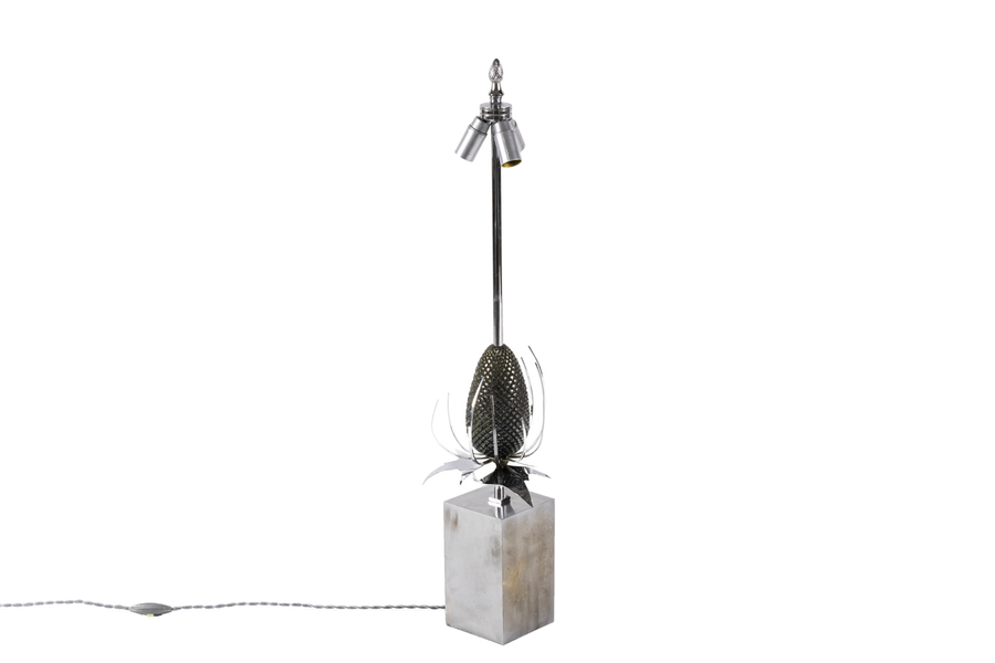 Maison Charles, Chardon Lamp In Bronze And Brass, 1970s photo for sale