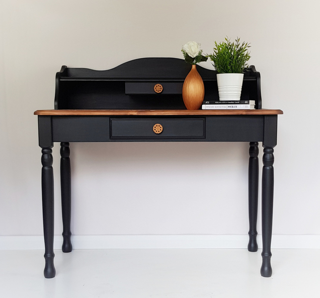 Black Console Table Rustic Hallway Table Modern Hall Desk