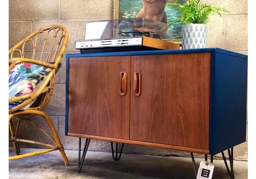 G Plan Fresco Painted Vintage Media /Drinks Cabinet