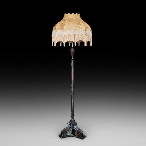 Early 20thc Mahogany Standard Lamp photo for sale