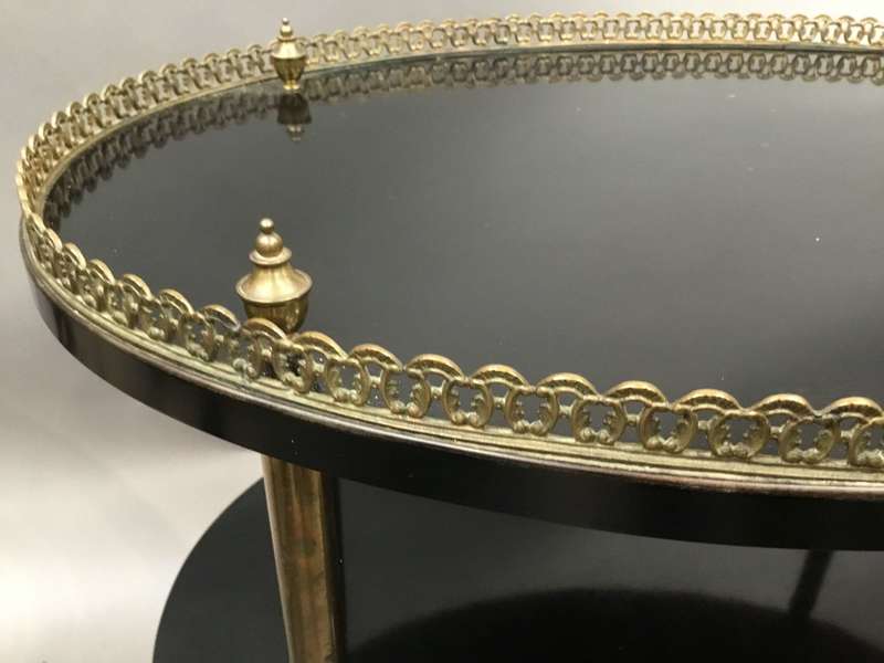 Early C20th Ebonised And Gilt Brass Etagere photo for sale