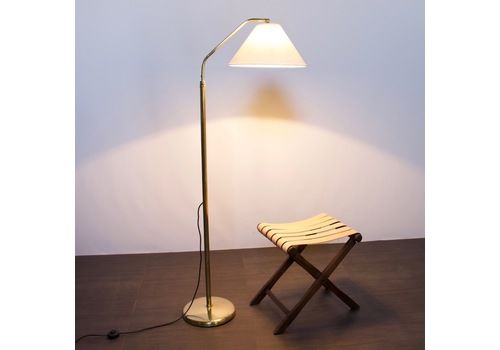 Adjustable Brass Floor Lamp, 1940s