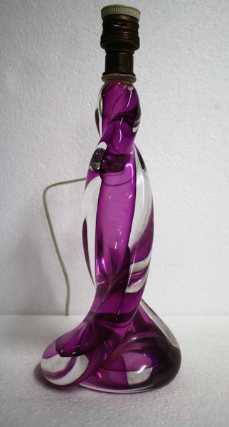 crystal table lamp Vintage Table Lamp vintage Antique Table Lamp Lambert purple Crystal Table Lamp 1960/'s Belgium Vintage Val St