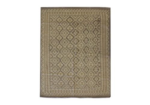 Scandinavian Style Kilim Rug Handmade Carpet Coffee Brown Geometric Rug