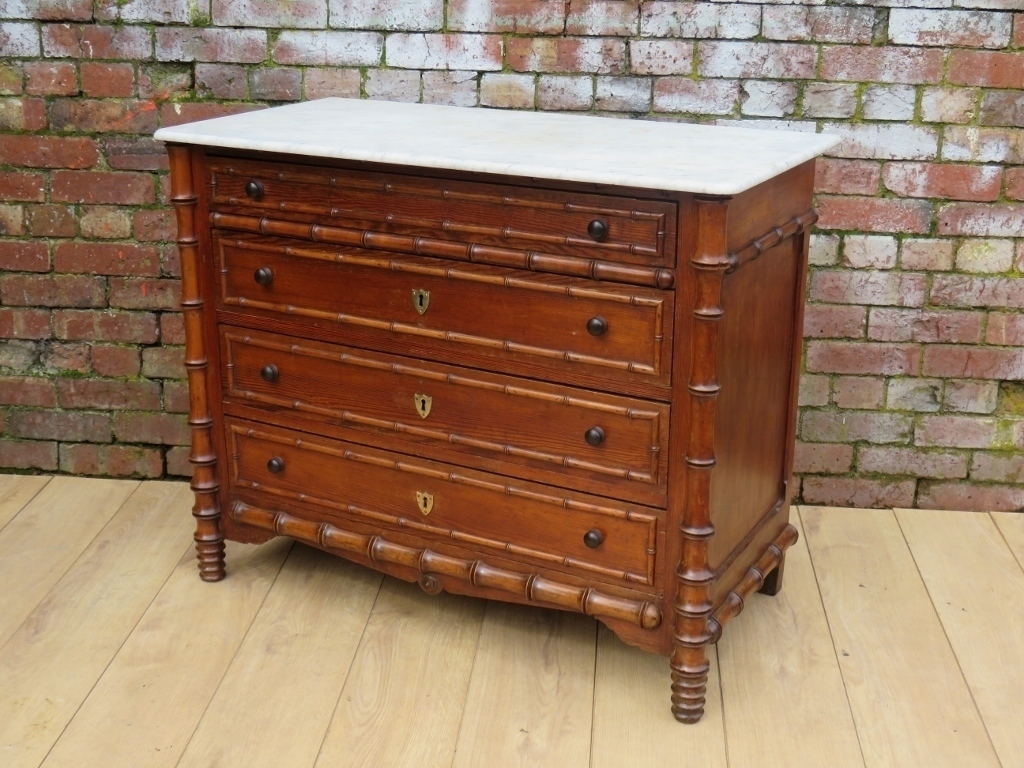 Antique Faux Bamboo Chest Of Drawers Vinterior