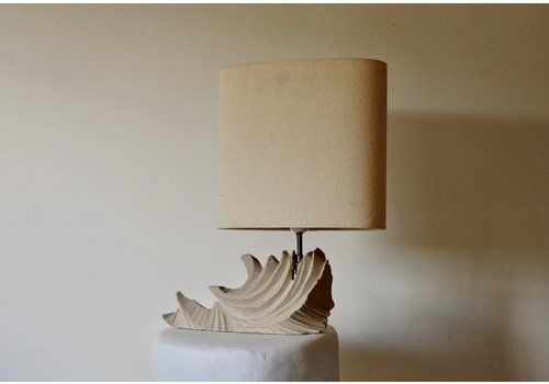 Sculptural Limestone Lamp, Mid 20th Century