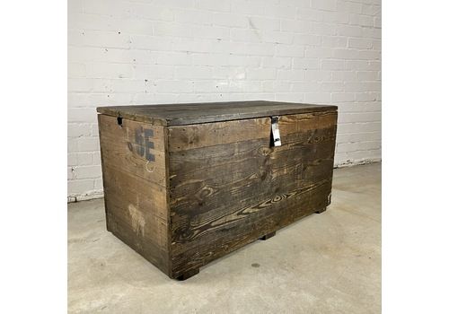 Vintage Industrial Pine Workshop Tool Chest