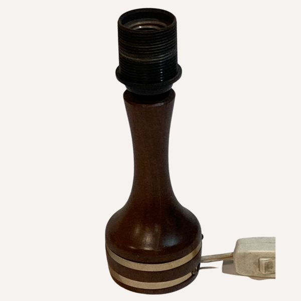 Scandinavian Teak And Brass Small Table Lamp, 1960s photo furniture