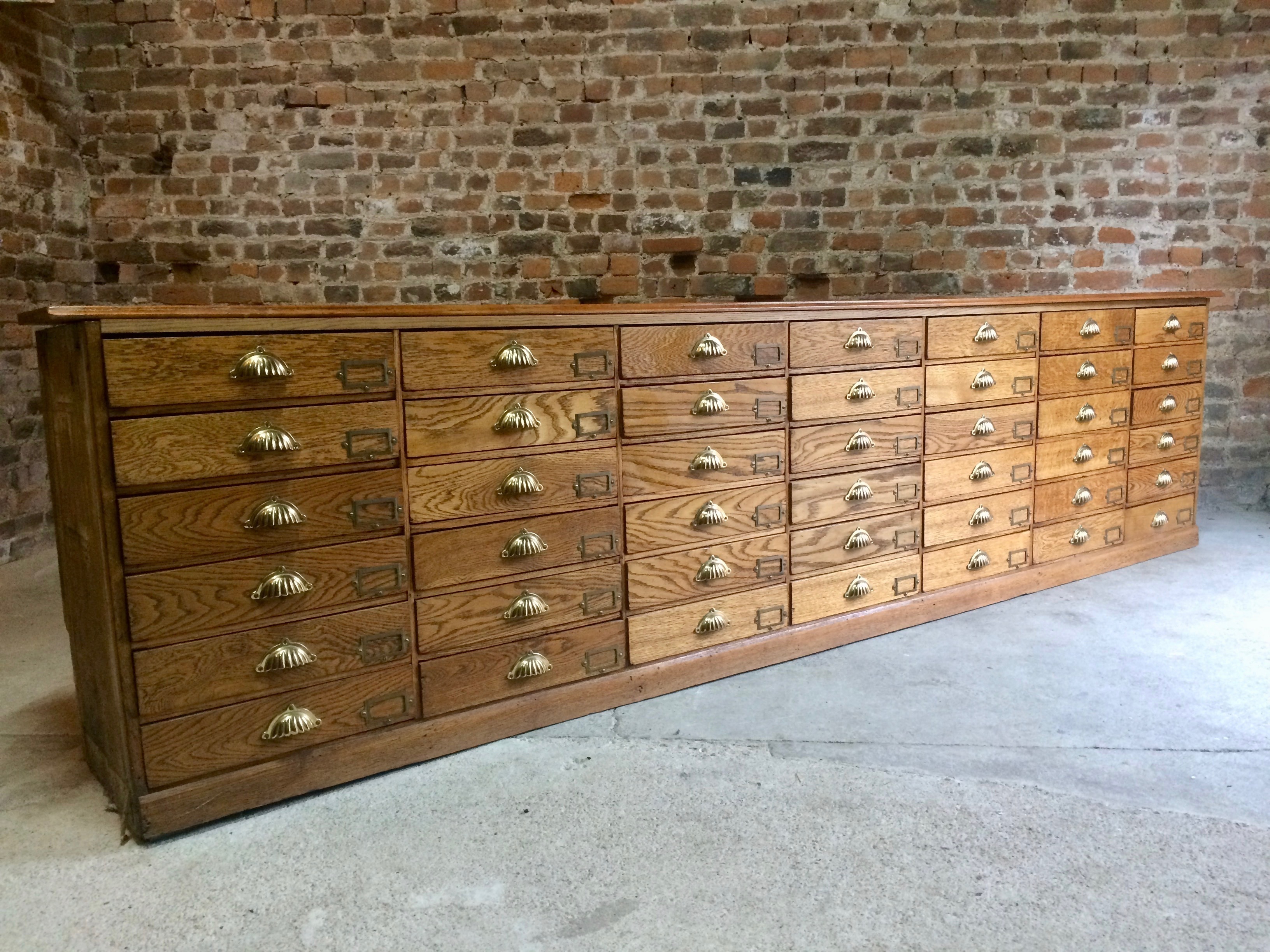 Fabulous Haberdashery Chest Of Drawers Shop Counter Oak Antique Loft