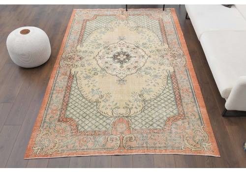 Turkish Oushak Handmade Wool Oversize Rug, Check Colorful Art Deco Room Rugs, Farmhouse Decor, One Of A Kind Rustic