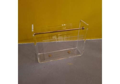 Plexiglass Design Magazine Holder. Second Half 20th Century.