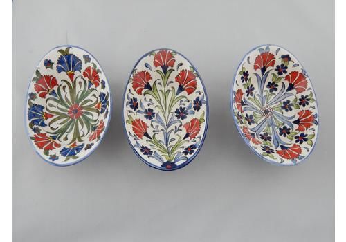 Handmade Turkish Ceramic Serving Bowls   Set Of Three