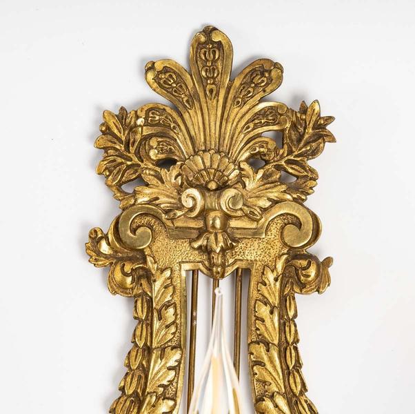 Pair Of 19th Century Gilt Bronze Lyre Sconces photo furniture
