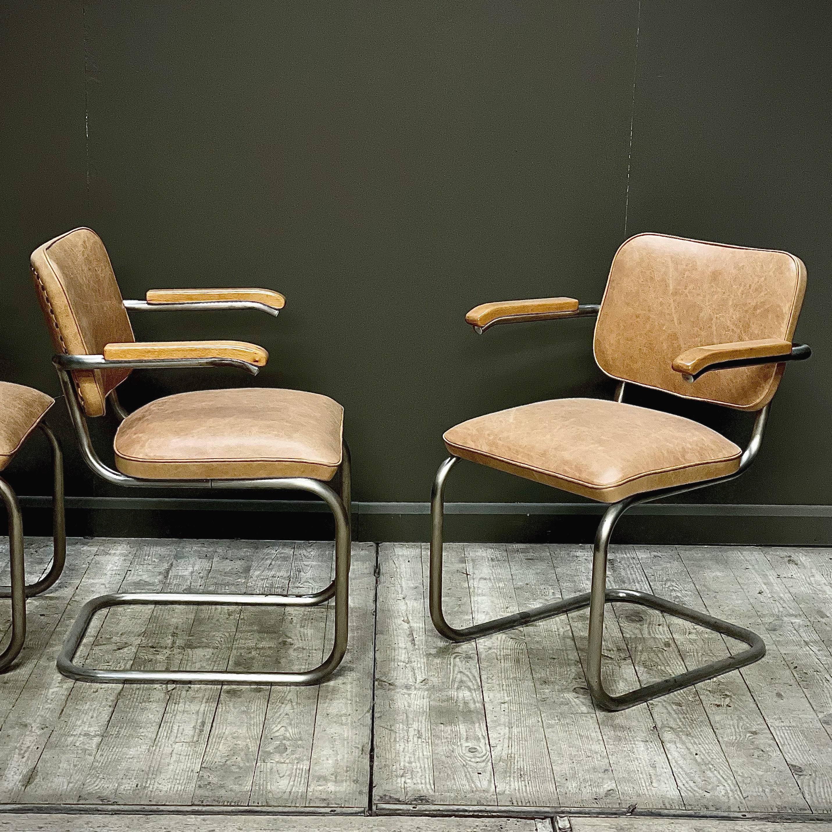 A Set Of Four Early S64 Marcel Breuer Cantilever Chairs By Thonet