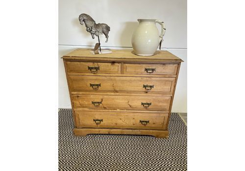 Antique Gorgeous Pine Chest Bank Drawers Rustic Country House