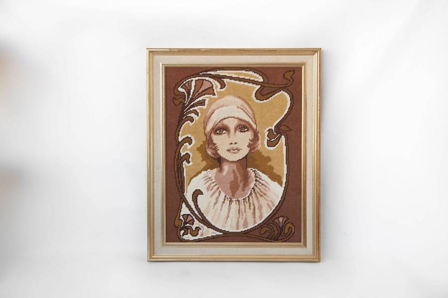 Vintage Wall Painting Canvas, 1970s Vinterior