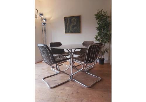1970s Dining Table And Chairs By Gastone Rinaldi