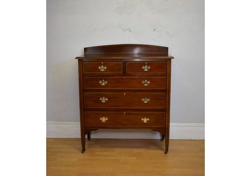 Edwardian Mahogany Inlaid Chest Of Drawers