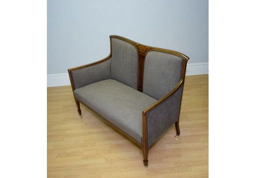 Victorian Inlaid Couch  Sofa  Settee