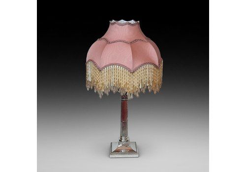 Late 19thc Silver Plate Table Lamp