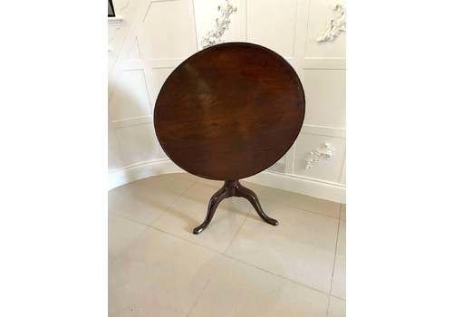 Antique George III Quality Mahogany Circular Dish Top Centre Table