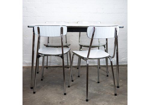 A Belgium Formica Kitchen Table And Four Chairs By Tavo, 1950s