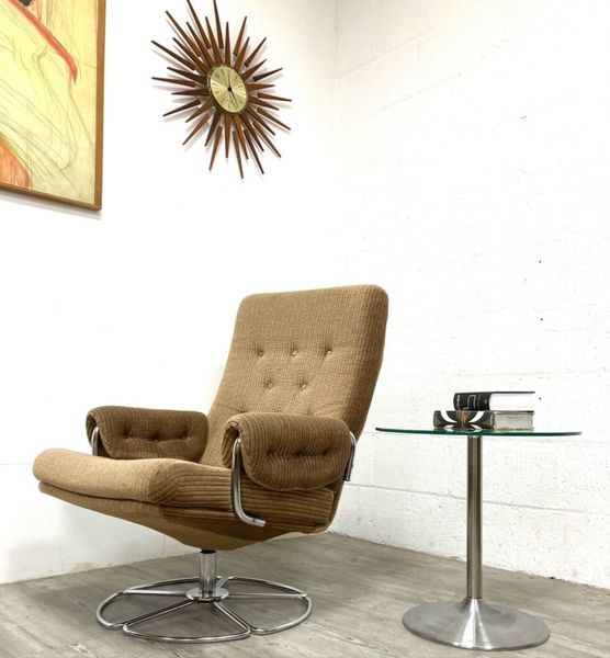 1970s Terrence Conran For Habitat Swivel Lounge Chair Vinterior