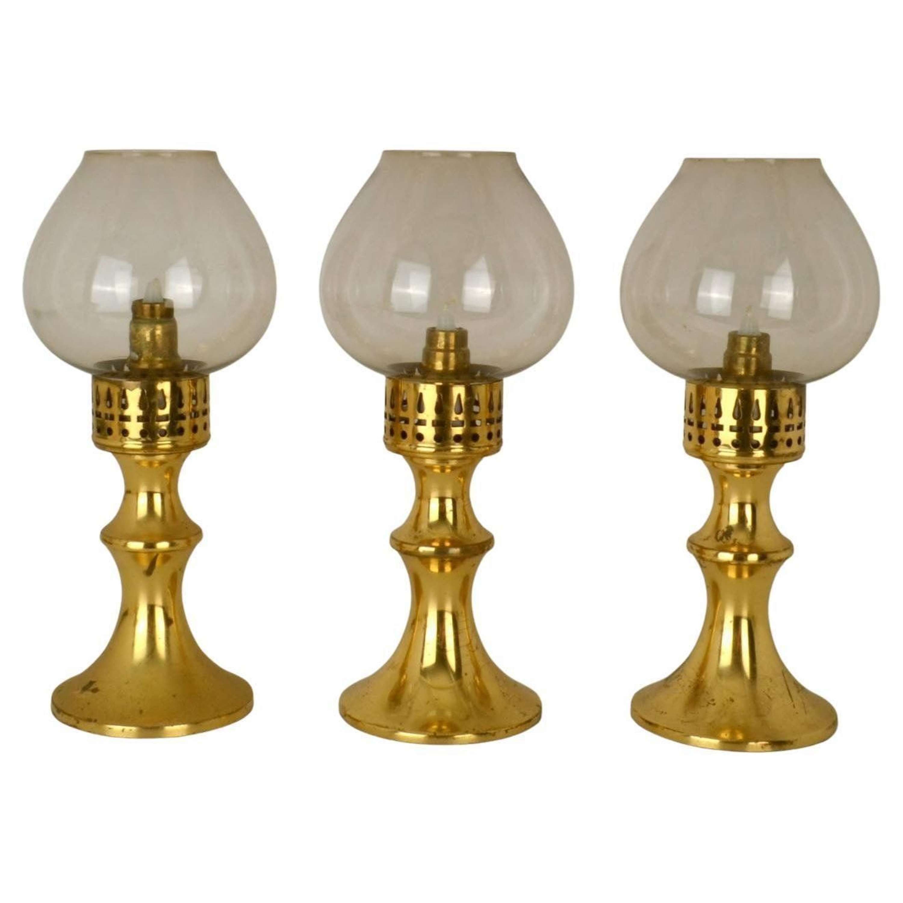 Scandinavian Brass Lantern Candle Holders Vinterior
