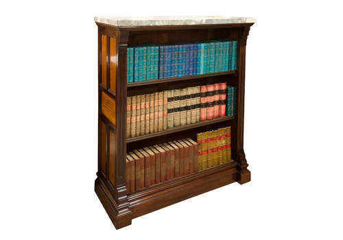 Arts & Crafts Bookcase With Marble Top