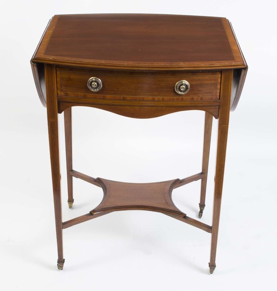 Edwardian Inlaid Occasional Table C.1900 photo furniture