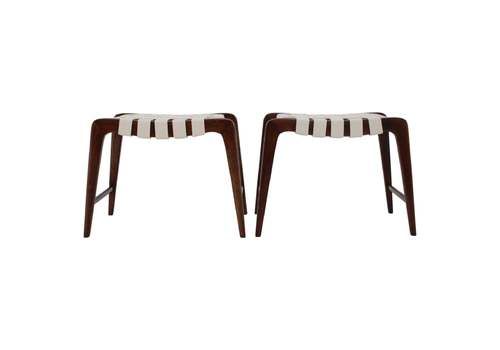 1960s Pair Of Jan Vanek Sculptural Stools ,Czechoslovakia