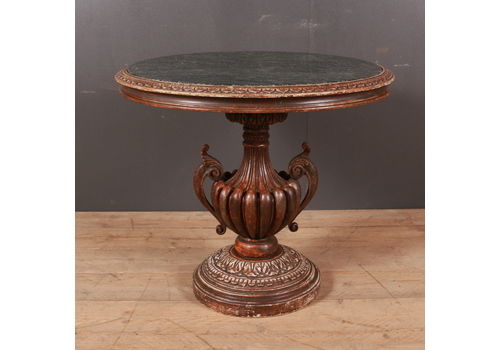 Stunning 19th C Italian Marble Topped Centre Table With Original Paint. 1890
