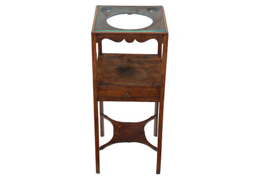 Antique Quality Mahogany Washstand Bedside Table Georgian Nightstand C1820