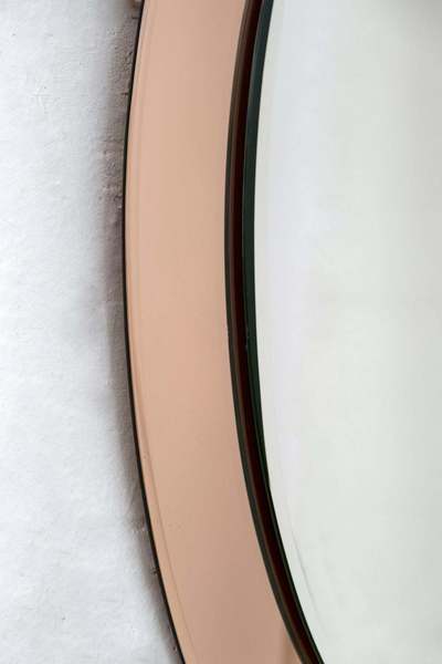 Antonio Lupi Mid Century Modern Italian Mirror By Crystal Luxor, 1960s photo furniture