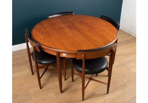 Retro 1960s Teak Gplan Fresco Dining Table & 4 Four Chairs By Victor Wilkins