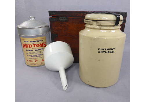 Anti Gas Ointment Jar, 1950s, Vintage