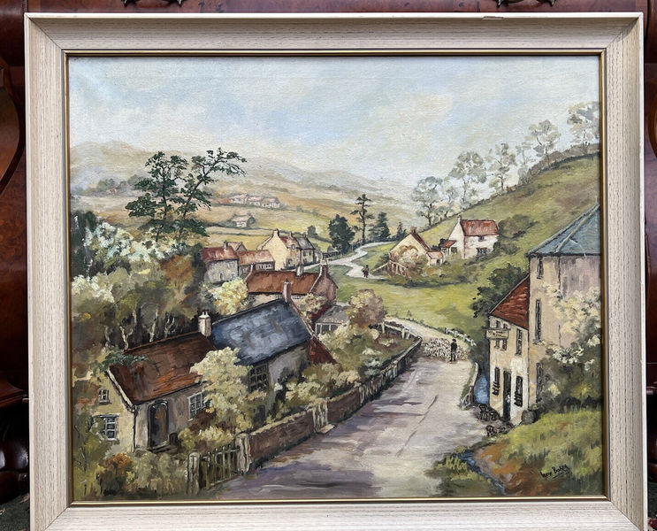 20th Century Gloucestershire Landscape Oil Painting By Artist Irene