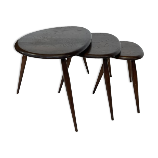 Ercol Nesting Tables Side Tables Design Set Lucian Ercolani Ercol