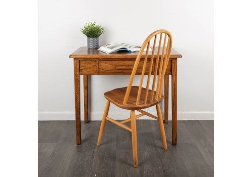 Mid Century Oak Desk Console Table Vintage Retro Furniture