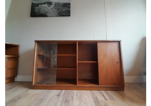 Super Danish 1970's Mid Century Sideboard, Media Cocktail Cabinet, Bookcase