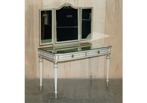 Antique Stamped Mellier & Co Anglo French Shabby Chic Dressing Table Part Set